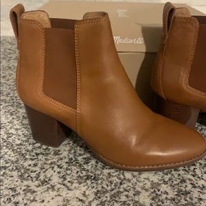 Madewell Regan Boot- Leather: English Saddle color
